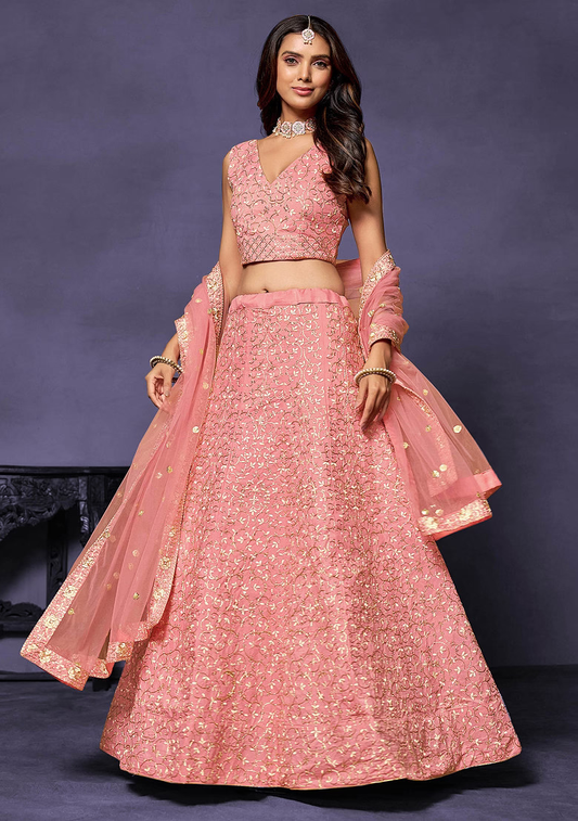 Lehenga peach