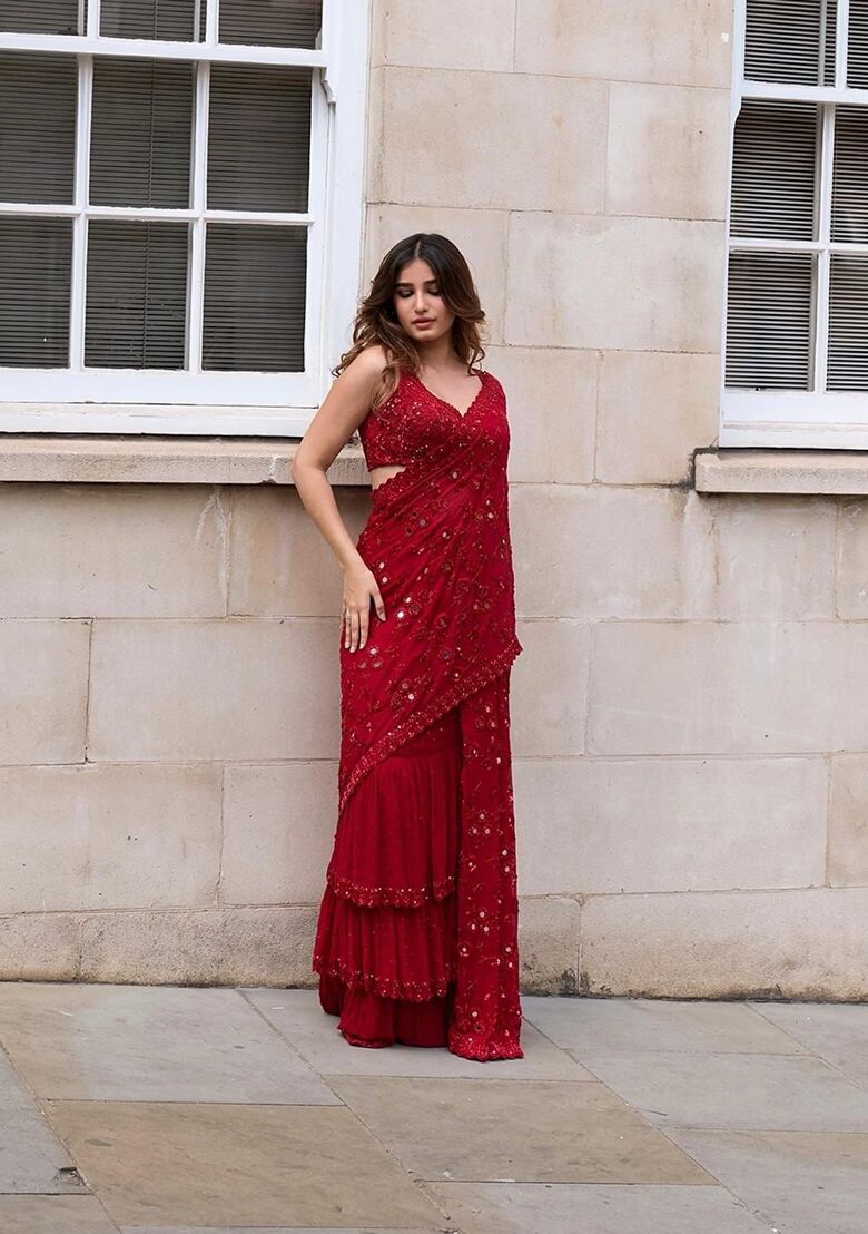 saree red 2