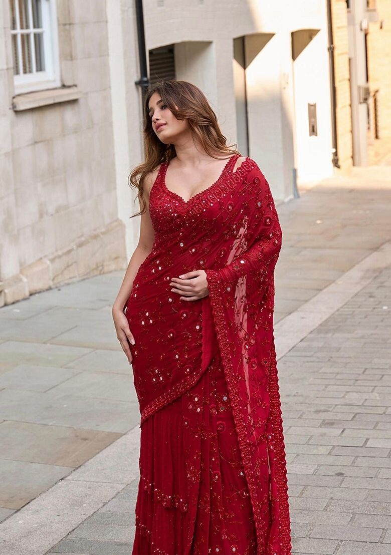 saree red 2