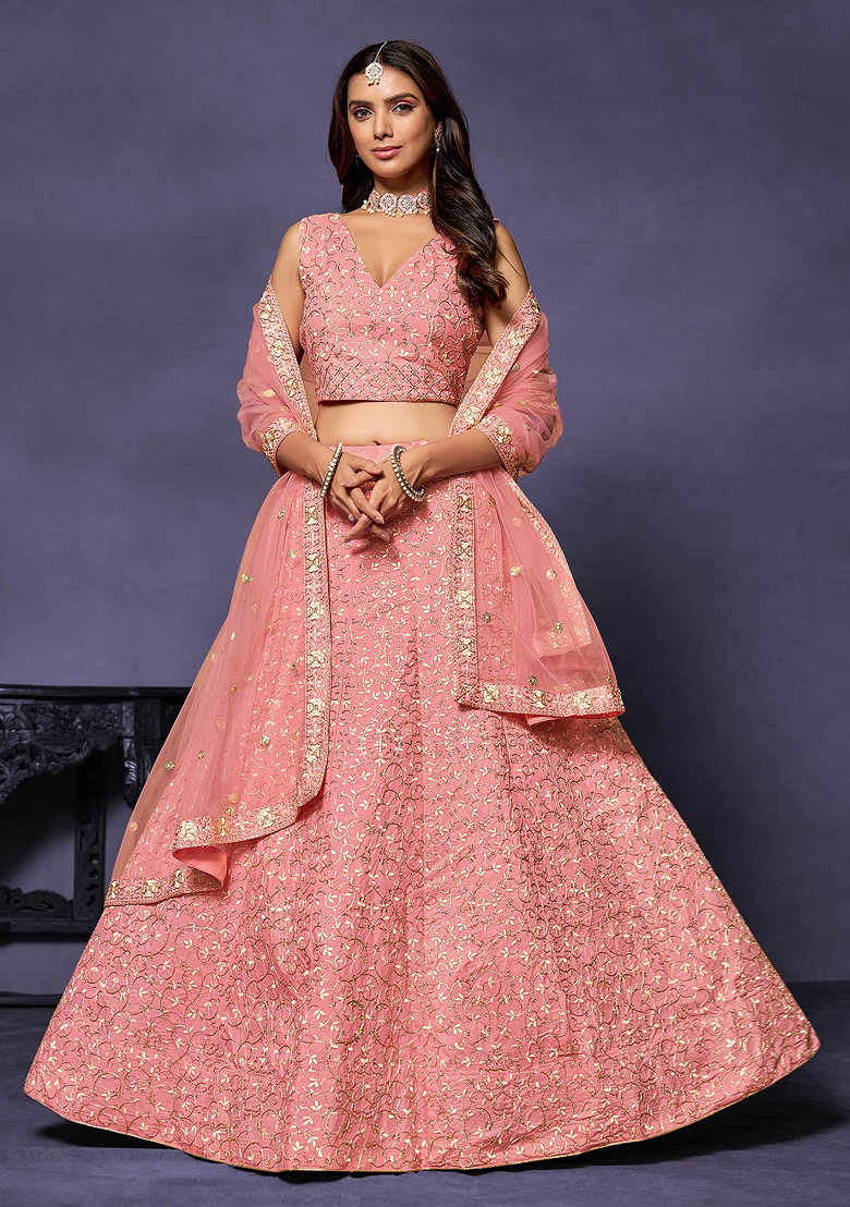 Lehenga peach