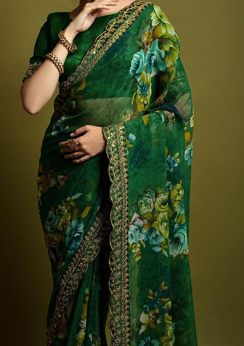 Saree green 1